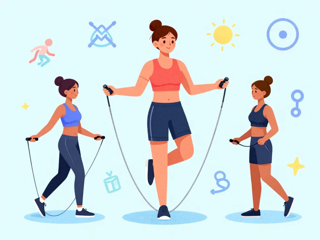 1 mois corde à sauter avant/après progrès silhouette énergie