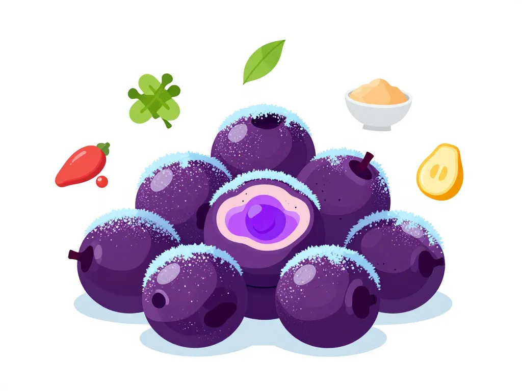 acai congelé diagramme nutriments antioxydants