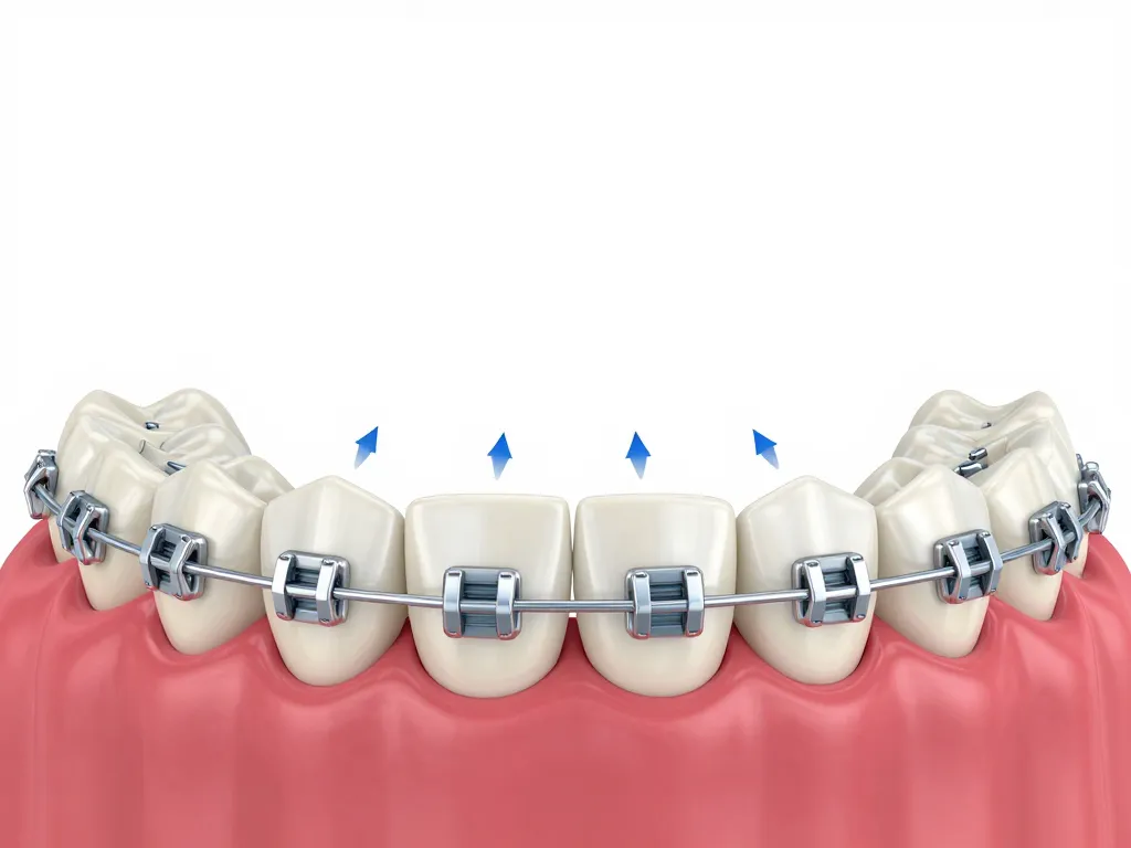 diagramme 3D bague dentaire sur dents