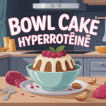 bowl cake hyperprotéiné, bol sain avec fruits rouges et flocons d'avoine