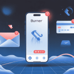 illustration burner téléphone carte email