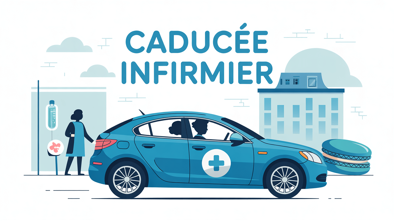 image caducée infirmier voiture pare-brise