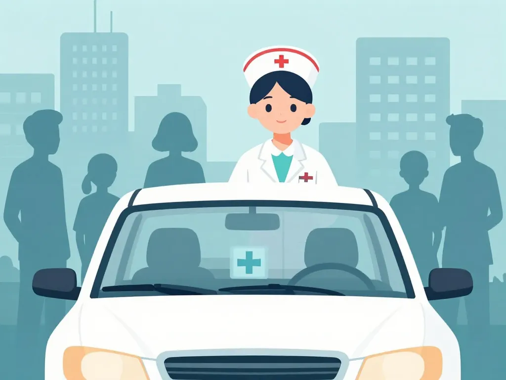 image caducée infirmier signe professionnel véhicule