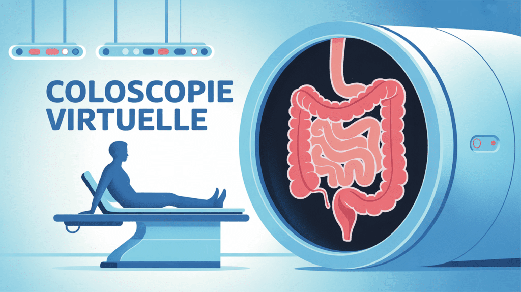 illustration coloscopie virtuelle sur scanner 3D