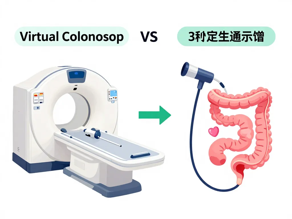 schéma comparaison coloscopie virtuelle et traditionnelle