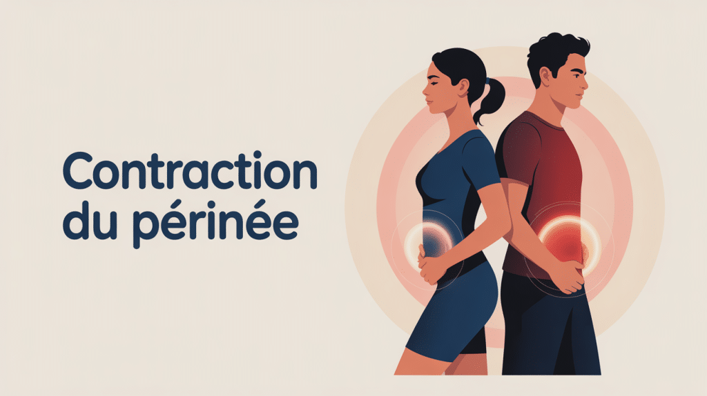 comment contracter le périnée, silhouette homme femme zone pelvienne