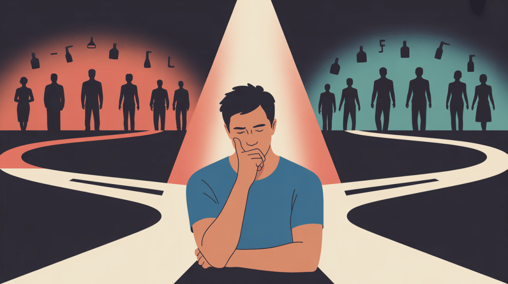 faut-il quitter une personne alcoolique personne en réflexion