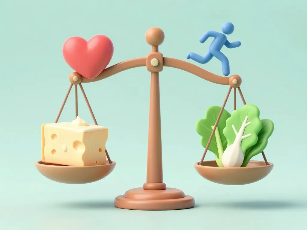 Balance entre fromage blanc 40 matiere grasse et symboles santé