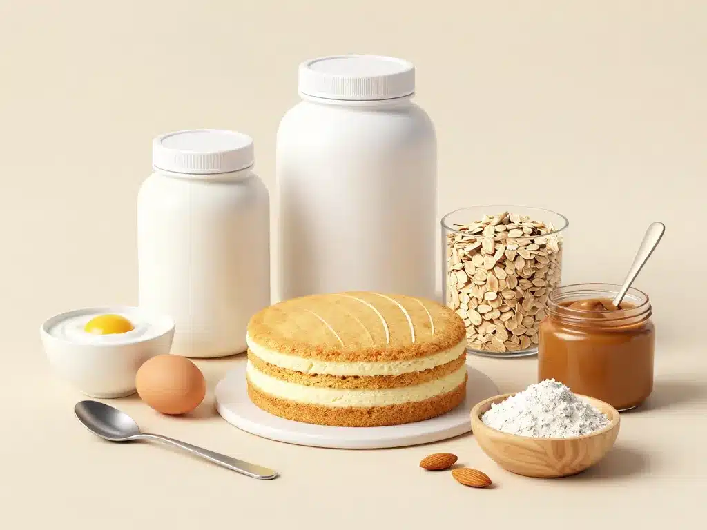 ingredients gateau musculation whey avoine noix