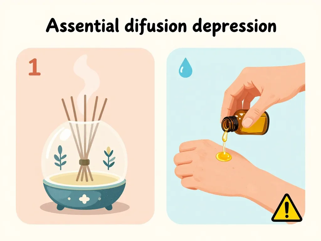 schéma utilisation sûre huile essentielle depression