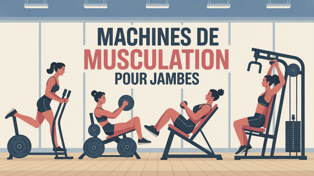 machine musculation pour jambes plusieurs appareils illustration