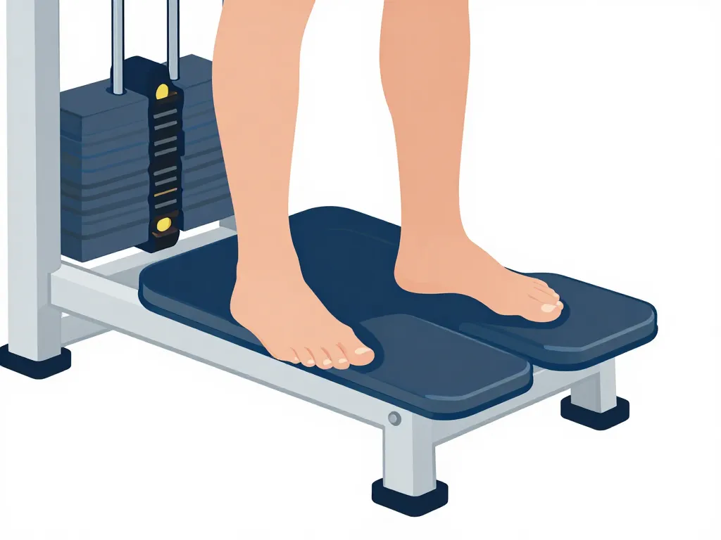 Diagramme du placement des pieds pour mollet a la presse