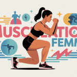 musculation femme exercice illustration vectorielle moderne