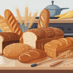 illustration pain healthy plusieurs pains sains sur planche