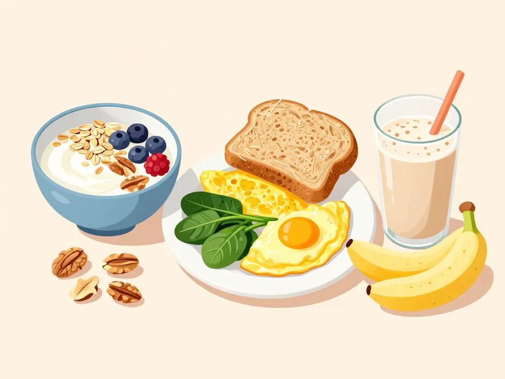 petit dejeuner pour secher menus omelette yaourt shake