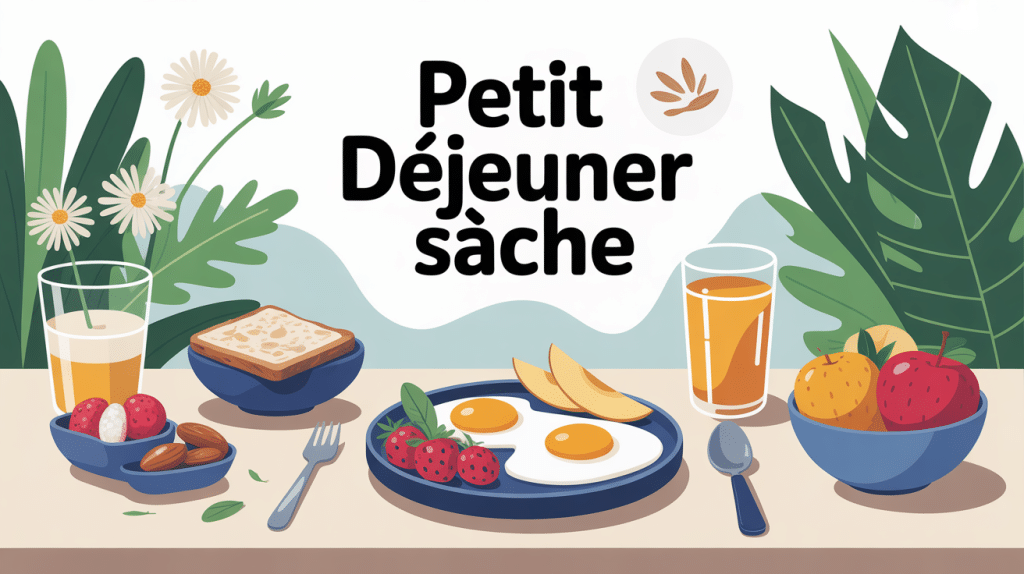 petit dejeuner pour secher table aliments sains