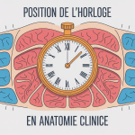 Illustration pédagogique de la position de l'horloge en anatomie clinique