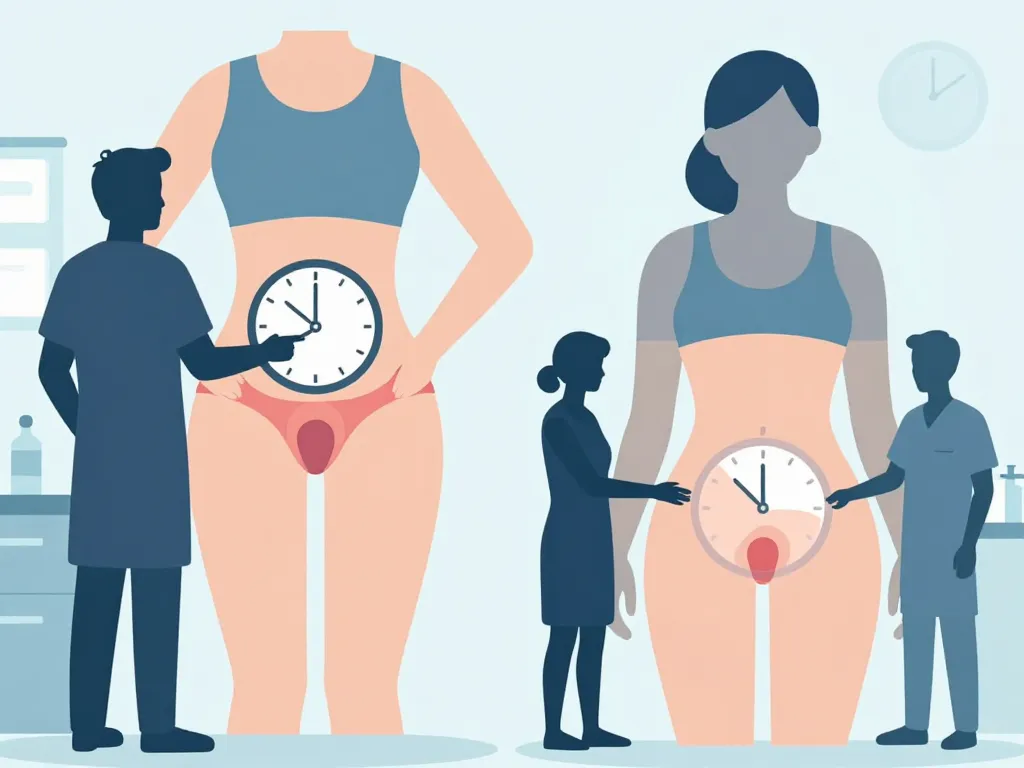 Illustration de la position de l'horloge pour repérage des lésions en gynécologie et proctologie