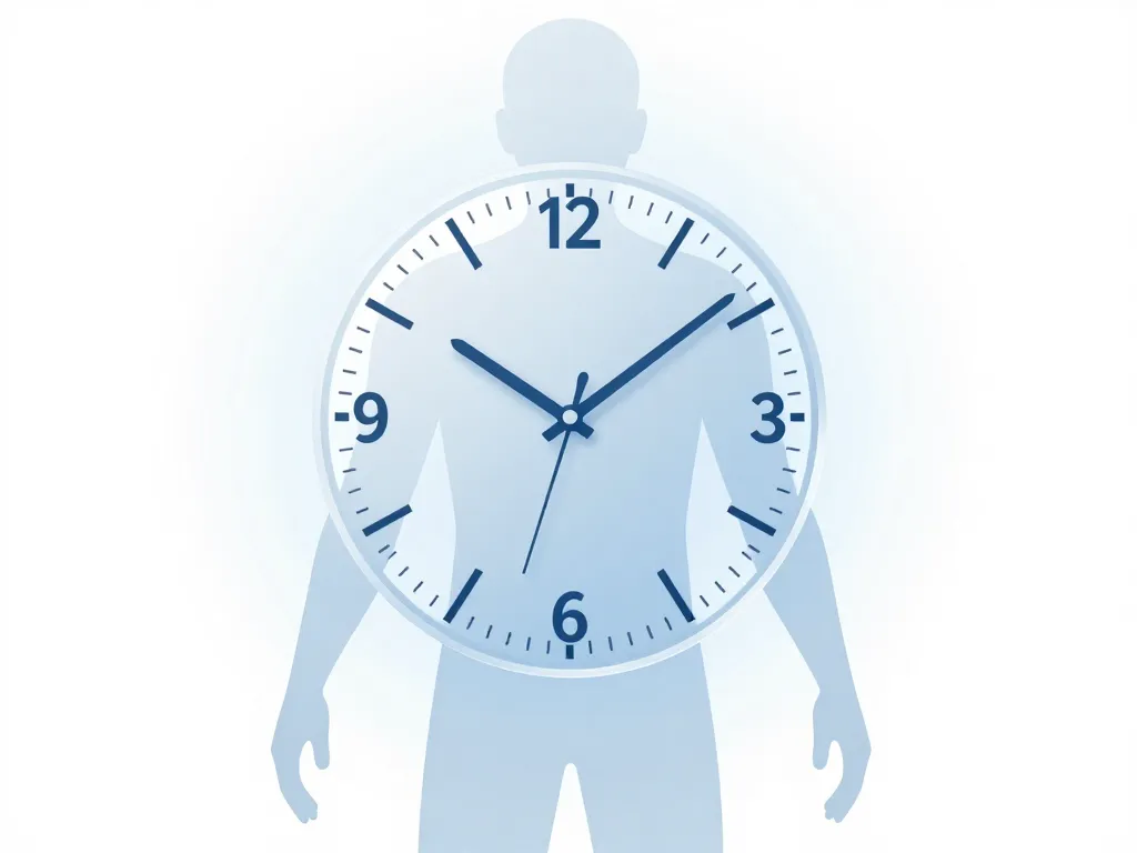 Schéma conceptuel du principe de la position de l'horloge en anatomie