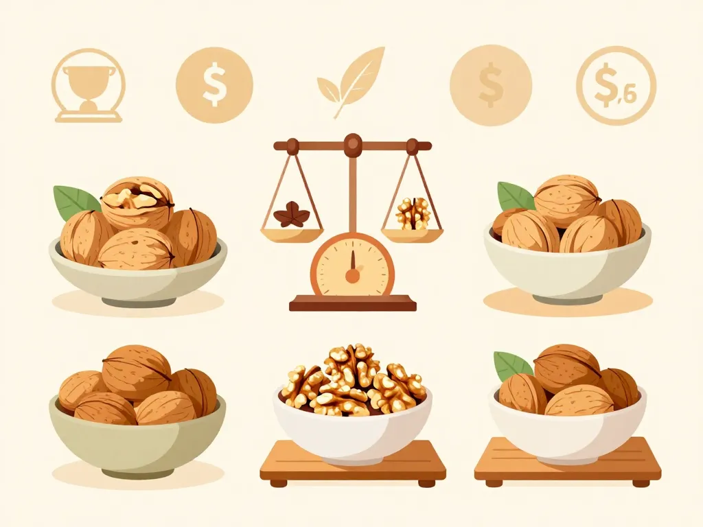 prix des noix au kilo différents types variation
