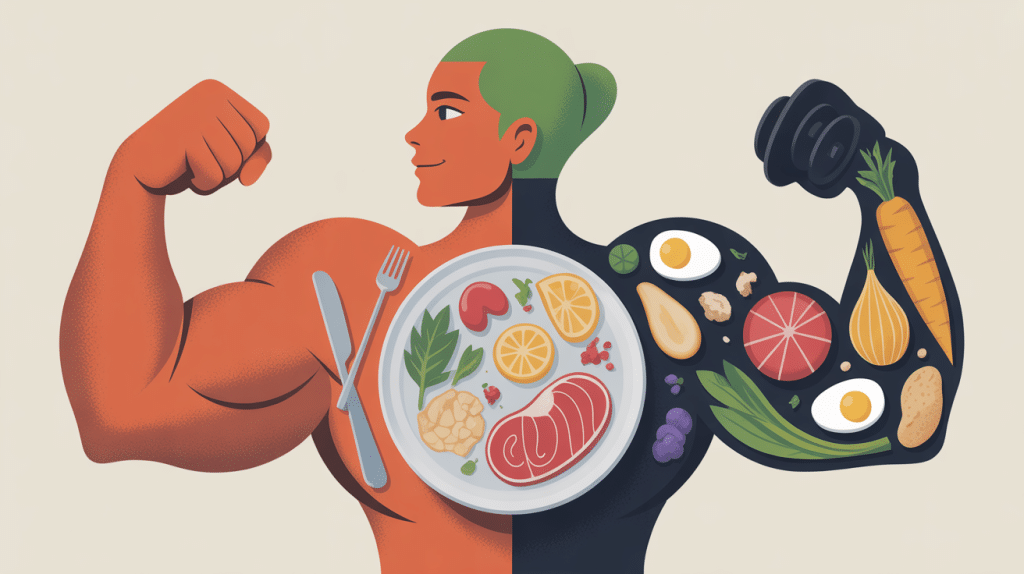 programme nutrition prise de masse pdf gratuit illustration assiette équilibrée