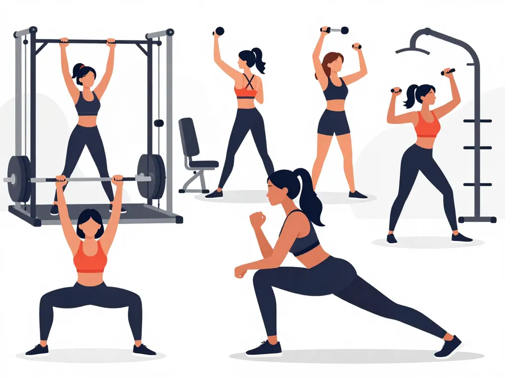 programme pour secher femme illustration exercices entrainement