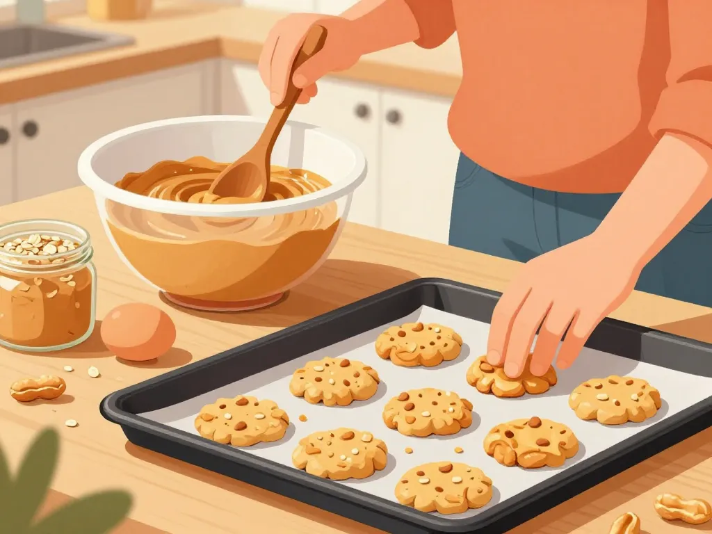 recette cookie beurre de cacahuete healthy étapes de préparation