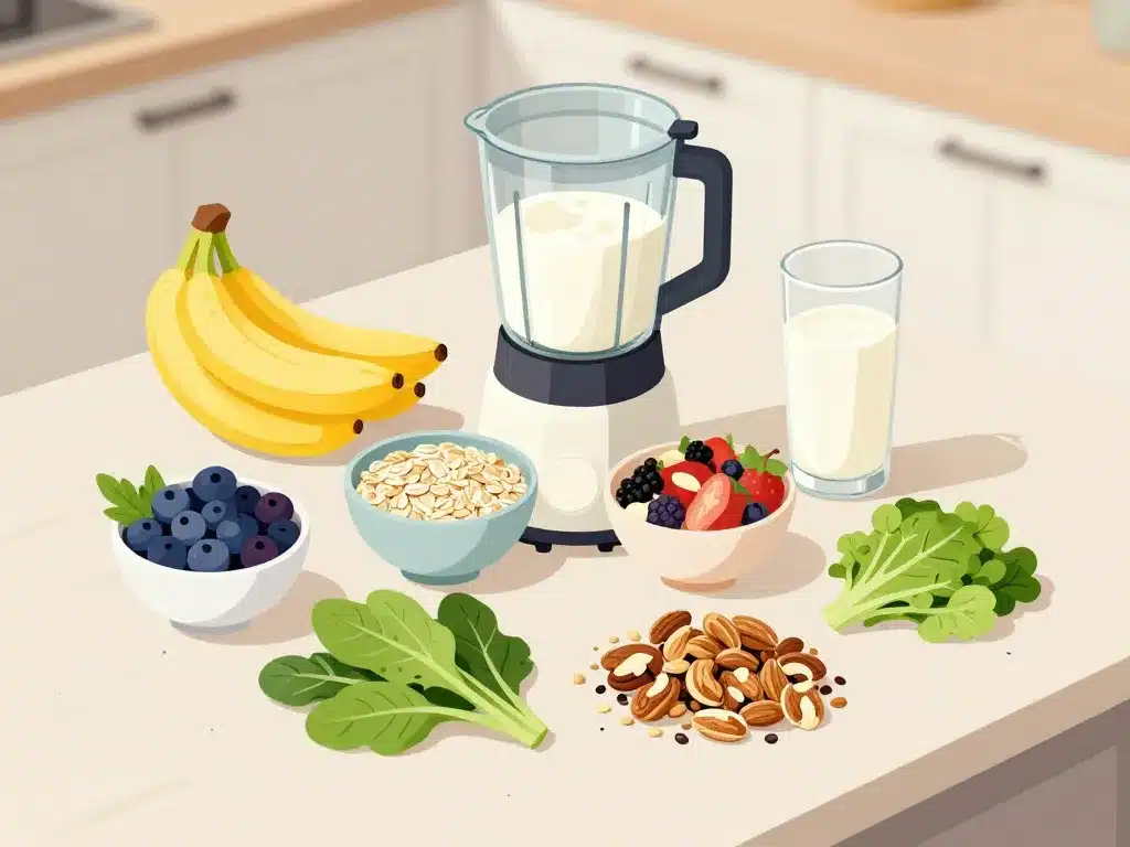 ingrédients clés d'un smoothie sportif équilibré