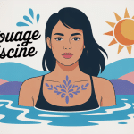 Illustration précautions tatouage piscine moderne