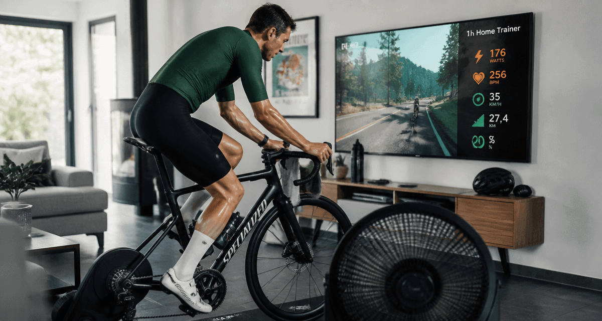 1h de home trainer par jour cycliste salon