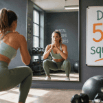 50 squats par jour avant apres femme miroir