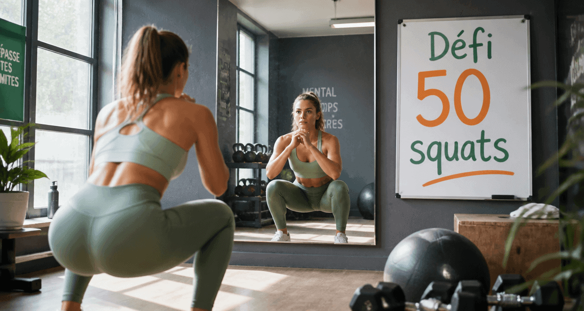 50 squats par jour avant apres femme miroir