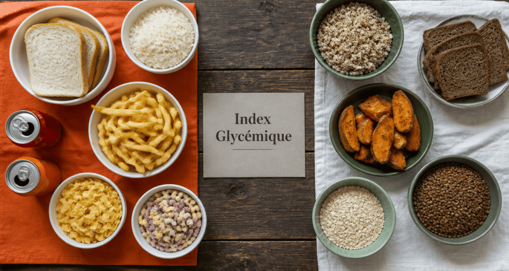 aliments riches en glucides a eviter sur une table
