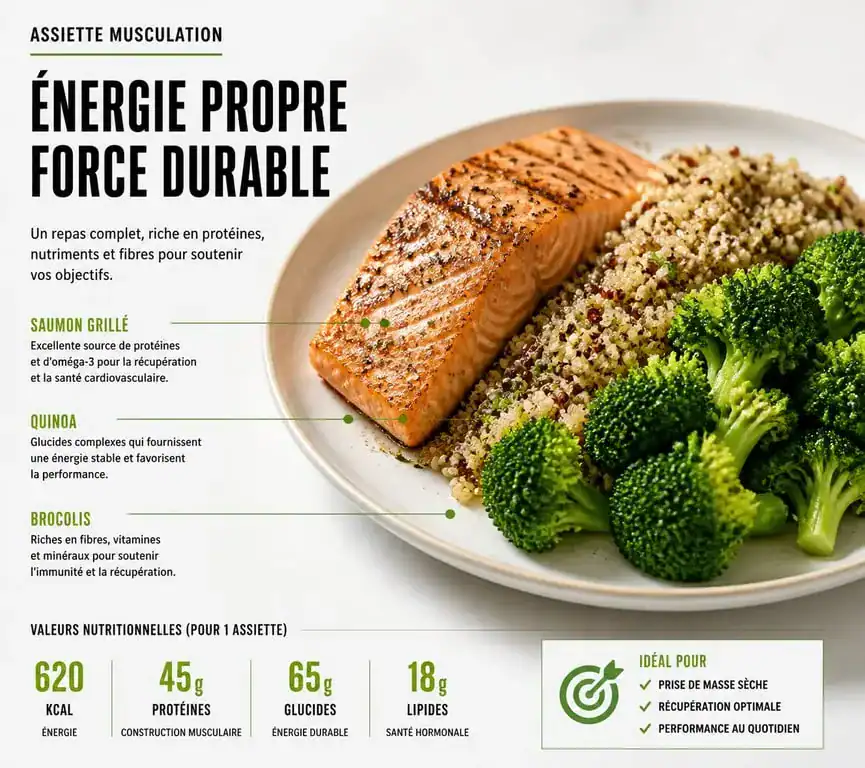 Recette riche en protéine musculation : saumon et quinoa