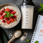flocons d'avoine musculation porridge et shaker