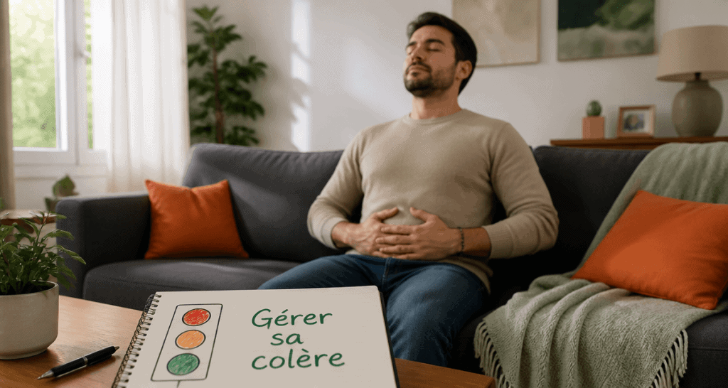 Gérer sa colère adulte respiration carnet