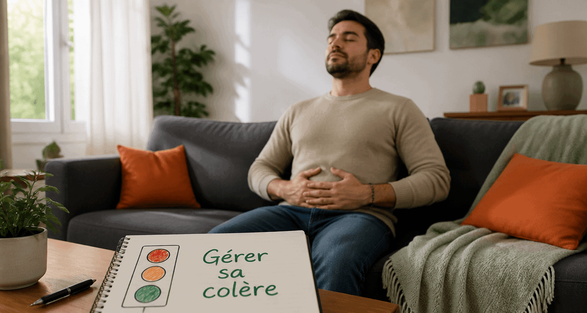 Gérer sa colère adulte respiration carnet