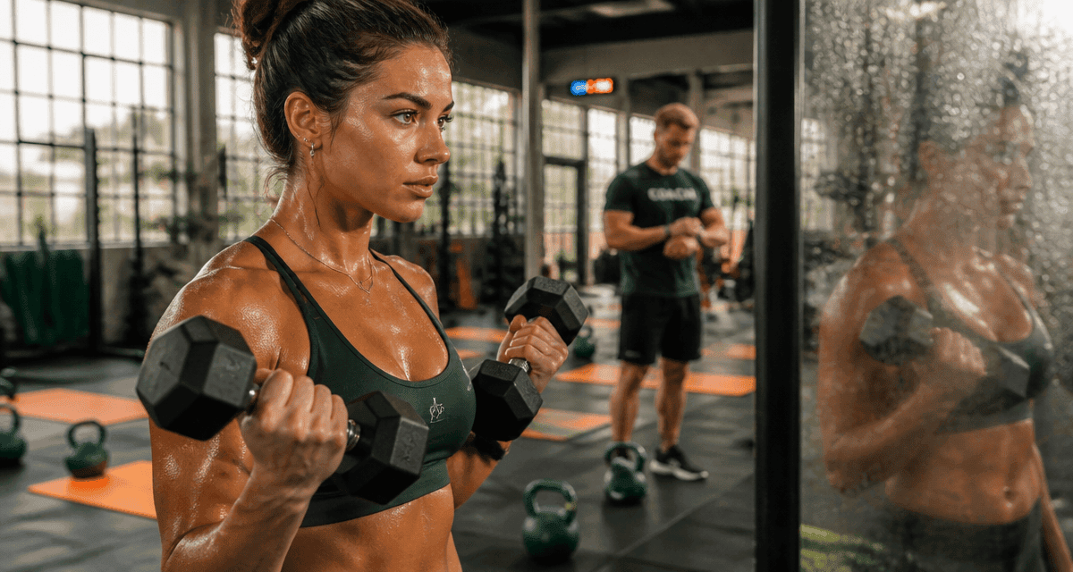 maigrir par la musculation femme haltères