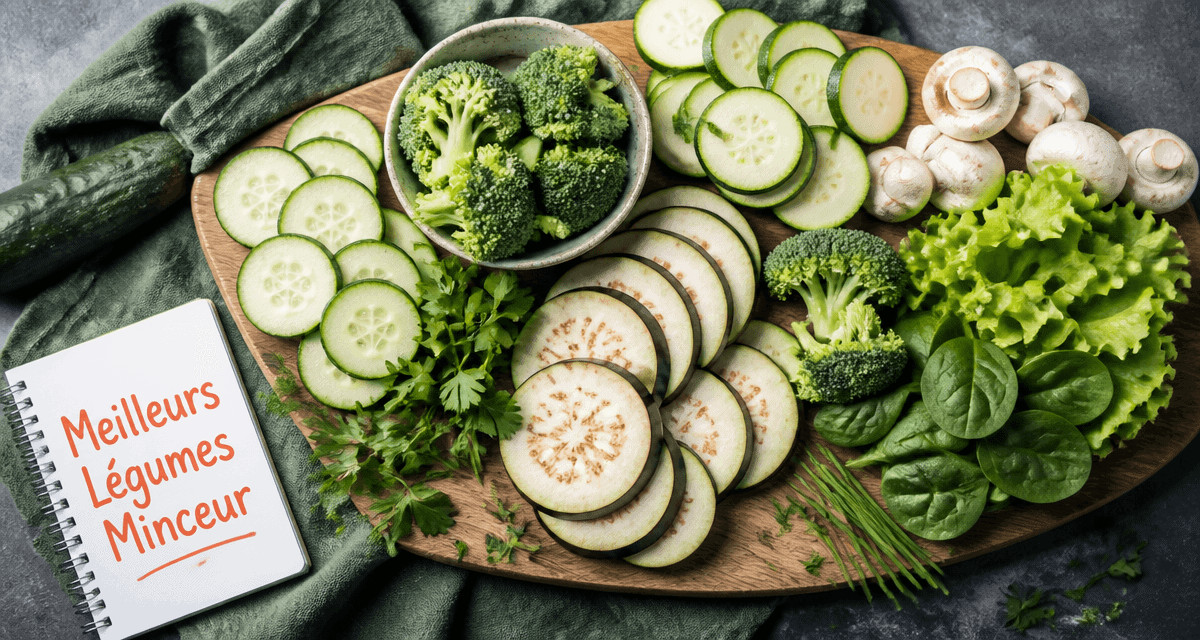 meilleur legume pour maigrir legumes frais sur planche