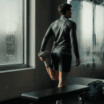 musculation le matin athlète s'étire