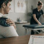 peut on travailler apres une infiltration de l'épaule, patient reposant avec bandage