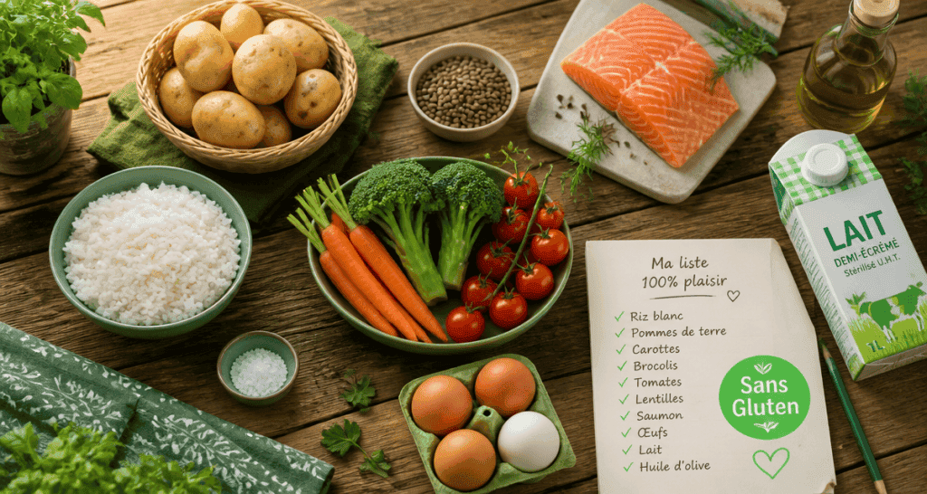 quel sont les aliment sans gluten sur une table