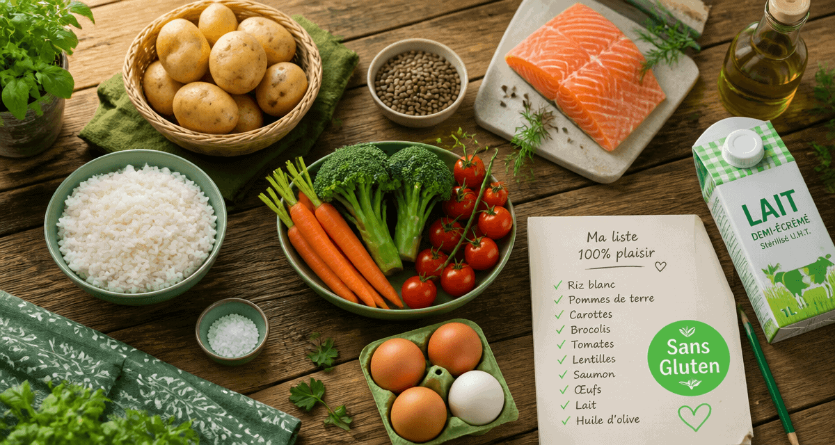 quel sont les aliment sans gluten sur une table