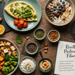 recette riche en proteine musculation plats colorés table
