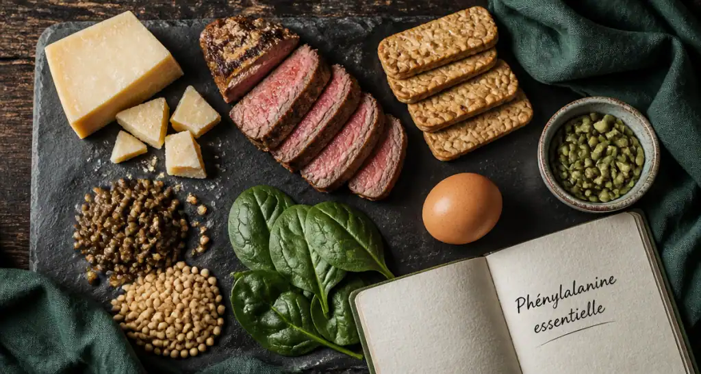 aliments riches en phenylalanine sur table