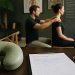 Entorse cervicale temps de guérison : coussin de soutien cervical en kinésithérapie