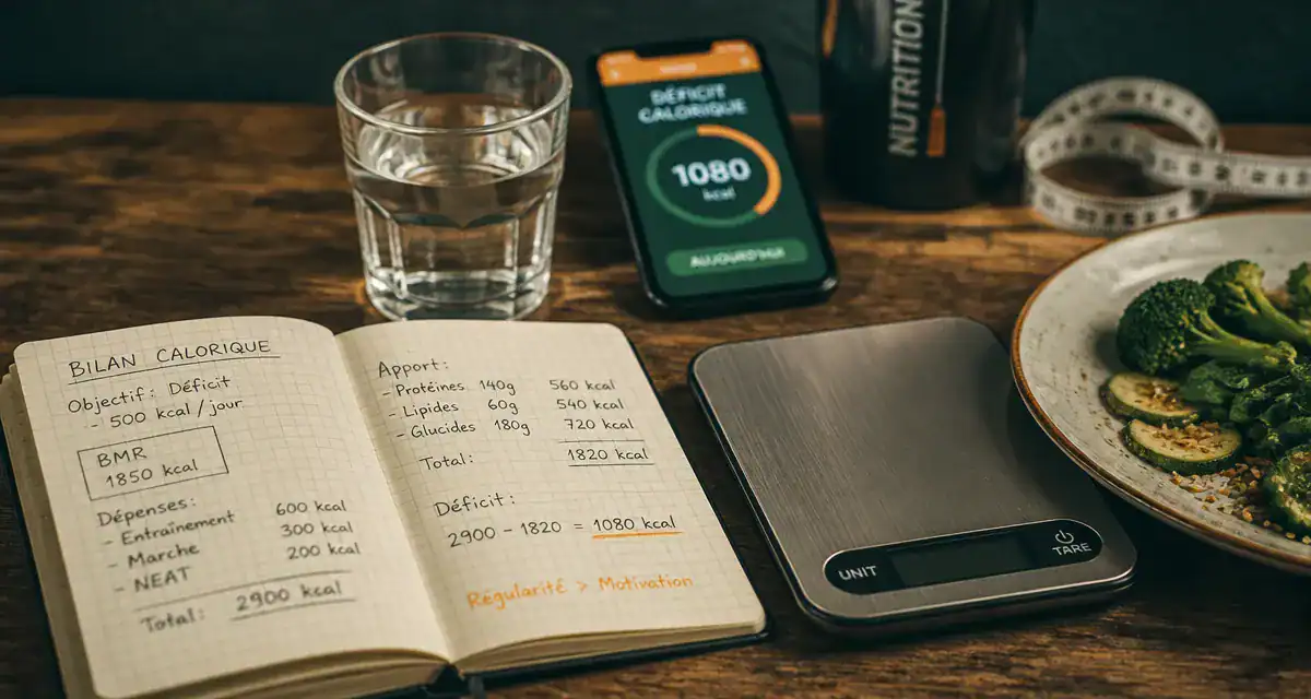 Être en deficit calorique : carnet et balance pour mincir durablement