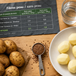 Fibre dans les pommes de terre : peau pour doubler l’apport, avec et sans peau