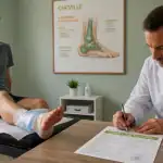 infiltration cheville arret de travail patient médecin