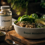 L tyrosine et perte de poids : bol nutritif et flacon